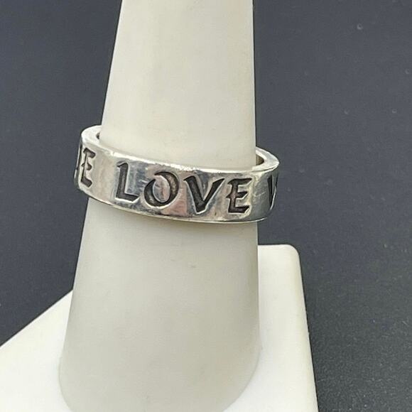 James Avery Sterling Silver True Love Waits Purity Cross Band Ring Sz Small 8.5 - Picture 1 of 11